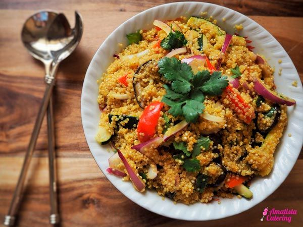 plato de quinoa en catering